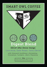 Load image into Gallery viewer, Smart Owl Coffee Digest Blend Label
