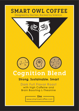 Load image into Gallery viewer, Smart Owl Coffee Cognition Blend Label