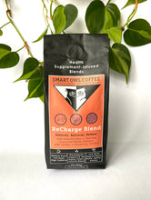 Load image into Gallery viewer, Image of Smart Owl Coffees detox blend "ReCHARGE BLEND" front of bag. | Smart Owl Coffee