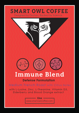 Load image into Gallery viewer, Smart Owl Coffee Immunity Blend Coffee Label
