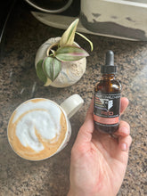 Load image into Gallery viewer, Smart Owl Coffee Red Mushroom Drops and coffee.
