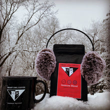 Load image into Gallery viewer, Smart Owl Coffee Immunity Blend Coffee in the snow
