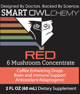 Smart Owl Coffee Red Mushroom Drops Label